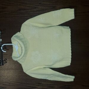 Kobe Kids Yellow Snowflake Turtleneck Sweater Size 2T